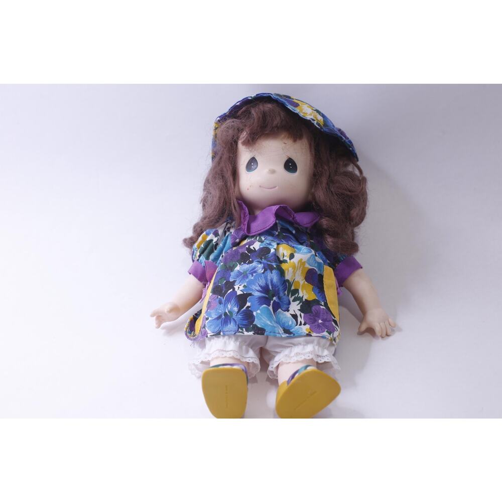 1990s Precious Moments, Frances, Doll, Floral Dress and Hat, 12 inches, 1998,